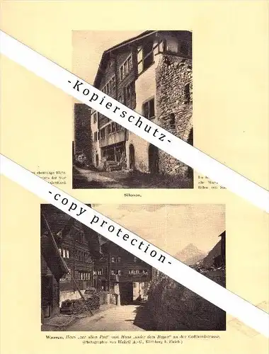Photographien / Ansichten , 1910 , Wassen und Silenen , Prospekt , Architektur , Fotos !!!