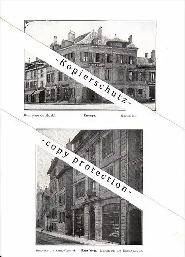 Photographien / Ansichten , 1912 , Eaux-Vives , Plainpalais , Genf / Geneve , Carouge , Prospekt , Architektur , Fotos !
