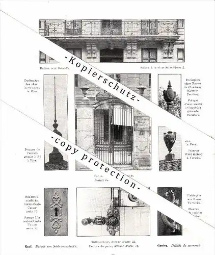 Photographien / Ansichten , 1912 , Genf / Geneve und Carouge , Prospekt , Architektur , Fotos !!!