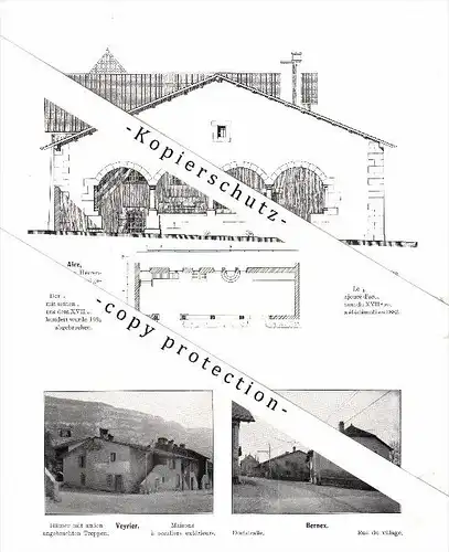 Photographien / Ansichten , 1912 , Veyrier , Bernex , Aire , Genf / Geneve , Prospekt , Architektur , Fotos !!!