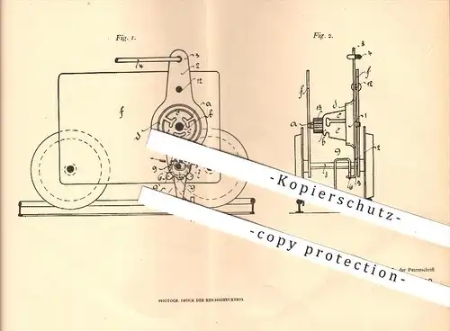 original Patent - Nürnberger Metall- u. Lackierwarenfabrik vorm. Gebrüder Bing AG in Nürnberg , 1906 , Federtriebwerke