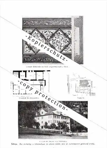 Photographien / Ansichten , 1914 , Schwyz , Häuser , Prospekt , Architektur , Fotos !!!