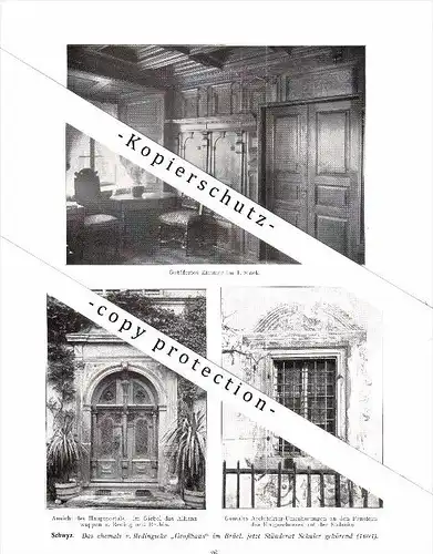 Photographien / Ansichten , 1914 , Schwyz , Prospekt , Architektur , Fotos !!!