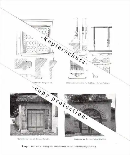 Photographien / Ansichten , 1914 , Schwyz , Prospekt , Architektur , Fotos !!!