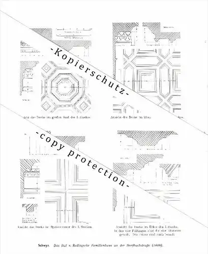 Photographien / Ansichten , 1914 , Schwyz , Prospekt , Architektur , Fotos !!!