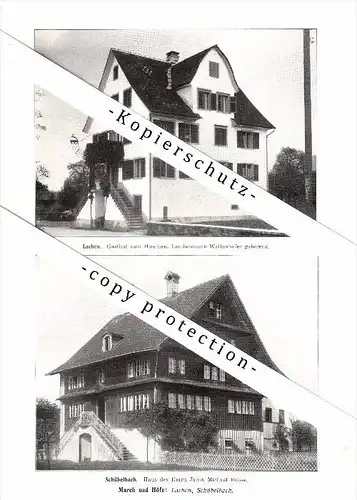 Photographien / Ansichten , 1914 , Lachen , Schübelbach , Siebnen , Prospekt , Architektur , Fotos !!!