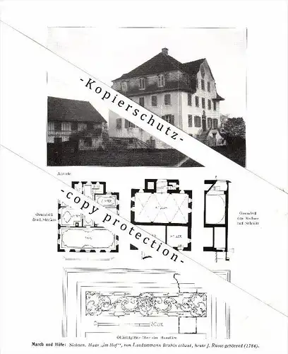 Photographien / Ansichten , 1914 , Lachen , Schübelbach , Siebnen , Prospekt , Architektur , Fotos !!!