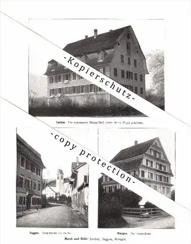 Photographien / Ansichten , 1914 , Galgenen , Pfäffikon , Lachen , Tuggen , Wangen , Prospekt , Architektur , Fotos !!!