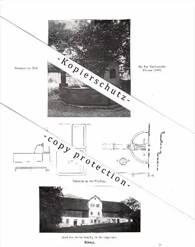 Photographien / Ansichten , 1914 , Schwyz , Holzhäuser , Tschalun b. Iberg , Prospekt , Architektur , Fotos !!!