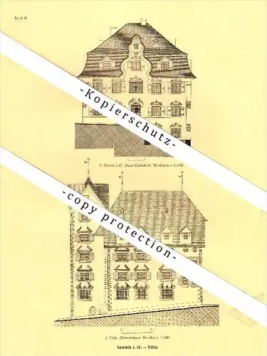 Photographien / Ansichten , 1925 , Seewis i.O. , Villa , Somvix , Sumvitg , Prospekt , Architektur , Fotos !!!