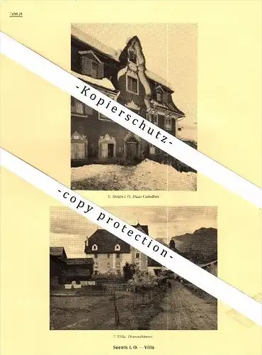 Photographien / Ansichten , 1925 , Seewis i.O. , Villa , Vigens , Prospekt , Architektur , Fotos !!!