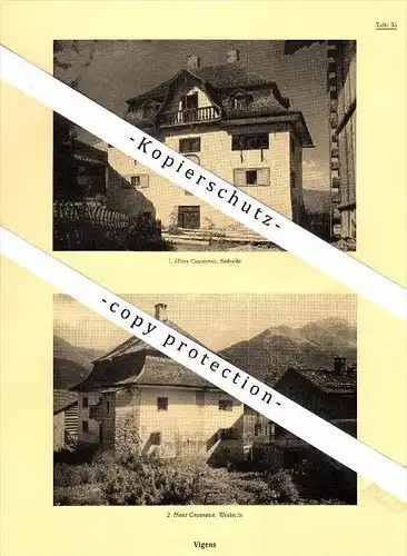 Photographien / Ansichten , 1925 , Vigens , Vignogn , Sagens , Sagogn , Schleuis , Prospekt , Architektur , Fotos !!!