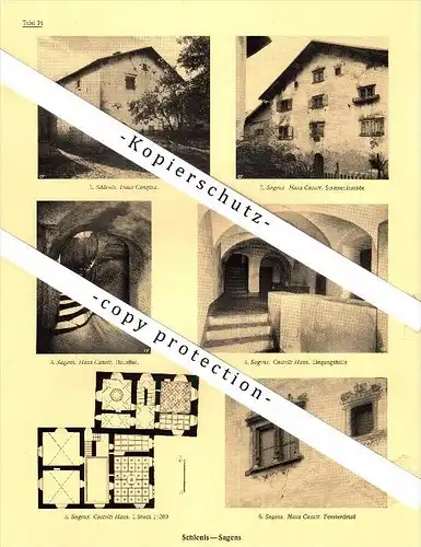 Photographien / Ansichten , 1925 , Vigens , Vignogn , Sagens , Sagogn , Schleuis , Prospekt , Architektur , Fotos !!!