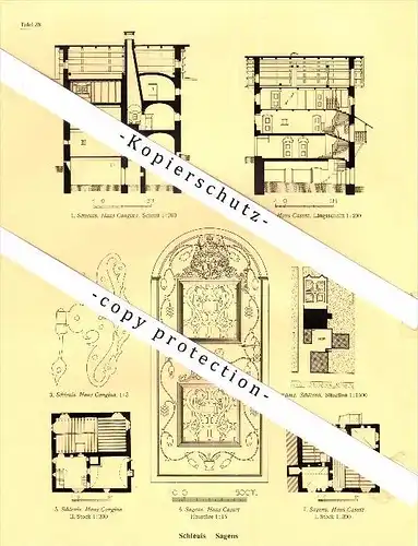 Photographien / Ansichten , 1925 , Flims , Sagens , Sagogn , Schleuis , Prospekt , Architektur , Fotos !!!