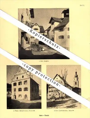 Photographien / Ansichten , 1925 , Thusis , Sarn , Prospekt , Architektur , Fotos !!!