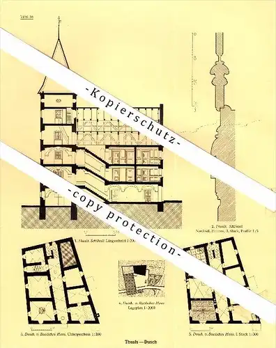 Photographien / Ansichten , 1925 , Dusch , Thusis , Prospekt , Architektur , Fotos !!!