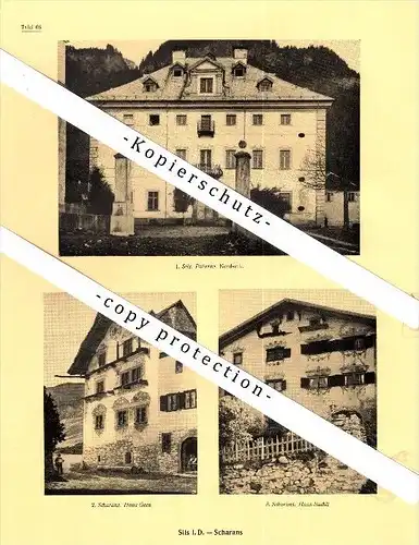 Photographien / Ansichten , 1925 , Sils im Domleschg , Scharans , Fürstenau , Prospekt , Architektur , Fotos !!!
