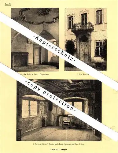 Photographien / Ansichten , 1925 , Parpan , Sils im Domleschg , Prospekt , Architektur , Fotos !!!