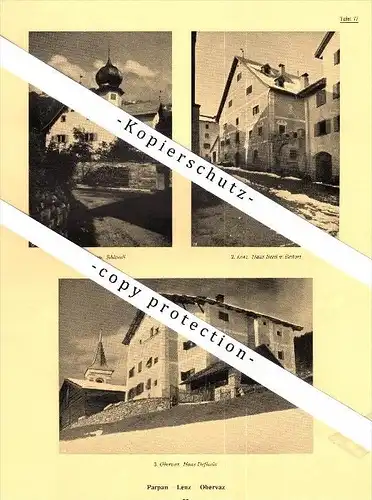 Photographien / Ansichten , 1925 , Parpan , Obervaz , Lenz , Vaz , Prospekt , Architektur , Fotos !!!