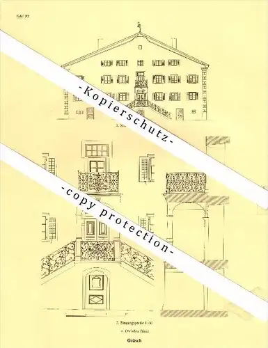 Photographien / Ansichten , 1925 , Castiel , Seewis im Prättigau , Grüsch , Prospekt , Architektur , Fotos !!!