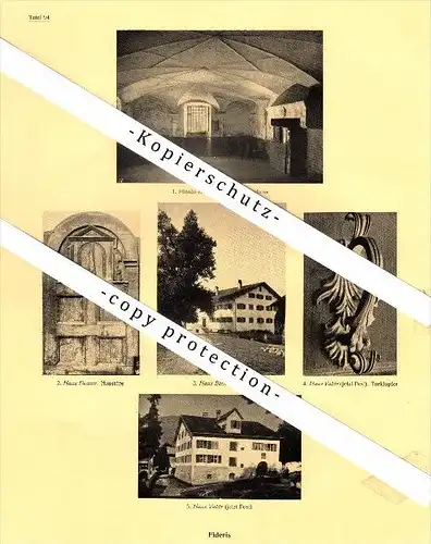 Photographien / Ansichten , 1925 , Fideris , Jenaz , Prospekt , Architektur , Fotos !!!