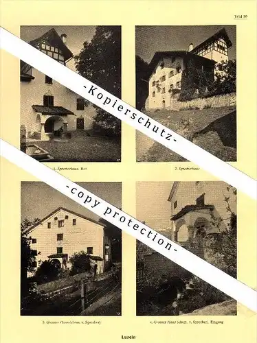 Photographien / Ansichten , 1925 , Luzein , Prospekt , Architektur , Fotos !!!