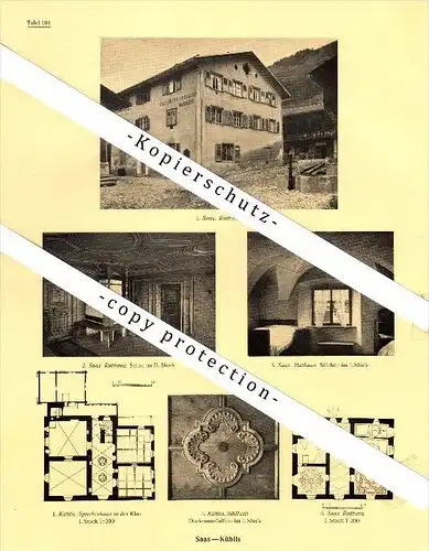 Photographien / Ansichten , 1925 , Luzein , Küblis , Saas , Prospekt , Architektur , Fotos !!!