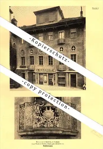 Photographien / Ansichten , 1936 , Bellinzona , Prospekt , Architektur , Fotos !!!