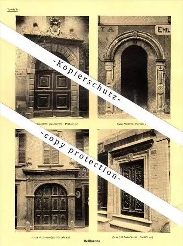 Photographien / Ansichten , 1936 , Bellinzona , Prospekt , Architektur , Fotos !!!