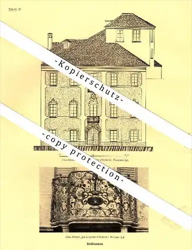 Photographien / Ansichten , 1936 , Bellinzona , Prospekt , Architektur , Fotos !!!