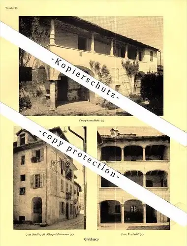 Photographien / Ansichten , 1936 , Giubiasco , Bellinzona , Prospekt , Architektur , Fotos !!!