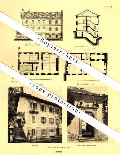 Photographien / Ansichten , 1936 , Locarno , Prospekt , Architektur , Fotos !!!