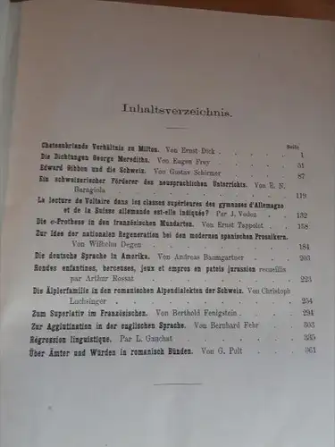 Festschrift zum 14. Neuphilogentage , Zürich 1910 , 396 Seiten !!!