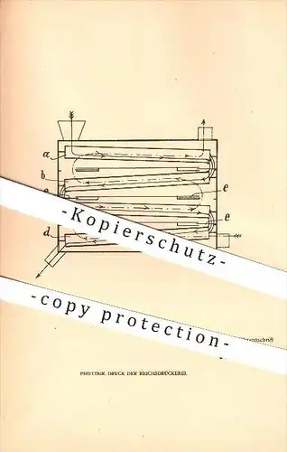 original Patent - Hubert von Schütz in Zoppot bei Danzig , 1904 , Trocknen von Vegetabilien , Obst , Früchte , Dörren !!