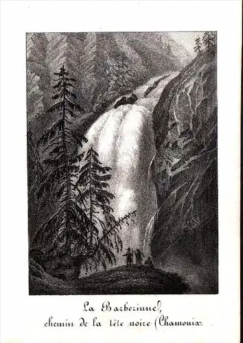 vieille carte , Chamonix-Mont-Blanc , ca. 1860 !!!