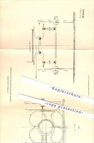 original Patent - N. Gall in Bautzen , 1882 , Gelenk-Konstruktion an Luxuswagen , Kutschen , Wagenbau , Fahrzeugbau !!!