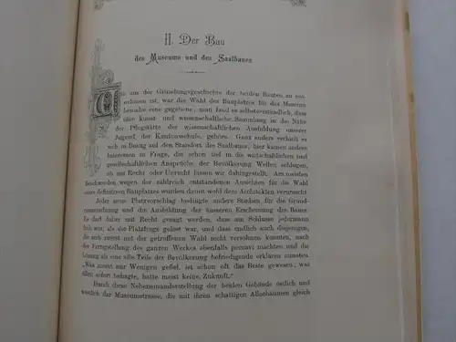 Denkschrift zur Eröffnung von Museum und Saalbau der Stadt Solothurn 1902 !!!  sui