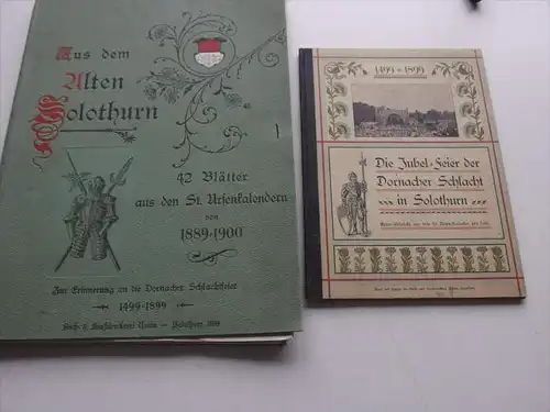 Die Jubelfeier der Dornacher Schlacht in Solothurn : 1499 - 1899 Mappe & Buch , Dornach !!!  sui