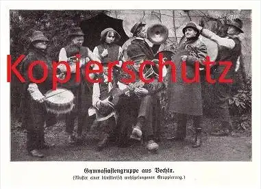 original Zeitungsausschnitt - 1911 - Gymnasiasten aus Vechta , Schule , Musiker , Musik , Kapelle !!!