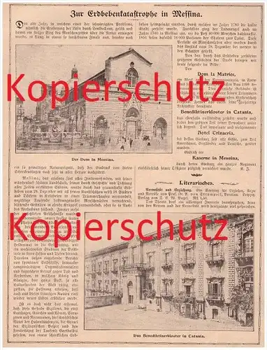 original Zeitungsbericht - 1908 - Terremoto a Messina ,  Erdbeben in Messina , Italia !!!