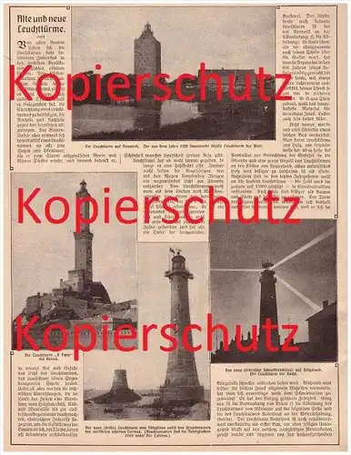 original Zeitungsbericht - 1908 - Leuchttürme , Neuwerk , Leuchtturm , Helgoland !!!