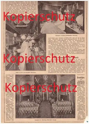 original Zeitungsbericht - 1908 - luxuriöse Eisenbahn , Eisenbahnzug , Ozeanexpress  !!!