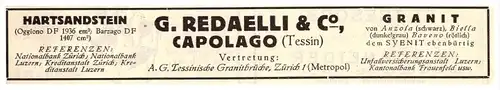 original Werbung - 1924 - G. Redaelli & Co in Capolago , Tessin !!!