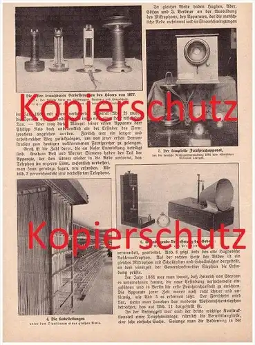 original Zeitungsbericht - 1911 - 50 Jahre Telephon , Philipp Reis , Telephonamt Berlin , München , Telefon !!!