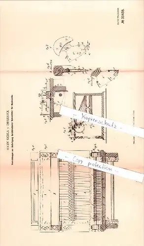 Original Patent  - Eugen Sichla in Innsbruck , 1884 , Anfertigung durchbrochener Notenblätter . Musikalien , Musik !!!