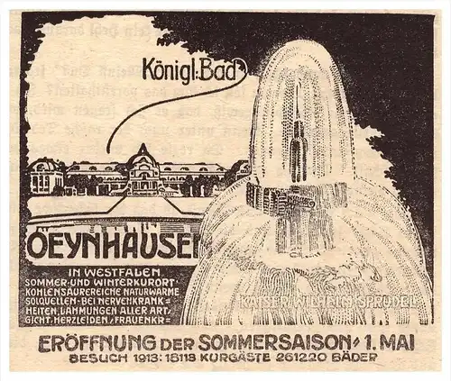 original Werbung - 1917 - Bad Oeynhausen , Kur , Arzt , Apotheke !!!