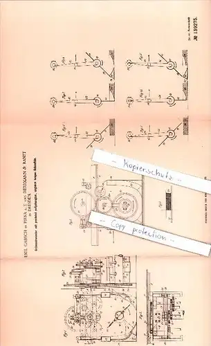 Original Patent  - E. Gabsch in Pirna a. E. und Herrmann & Ranft in Dresden , 1902 , Grünmalzwender  !!!