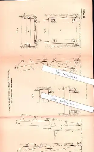 Original Patent  - Frederick Robert Stent in Helouan , Aegypten , 1893 , Schütze für Schleusen , Ägypten , Schleuse !!!