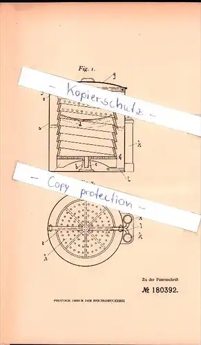 Original Patent - Katharina Kley geb. Werth in Siegburg , 1906 , Trommelwaschmaschine !!!