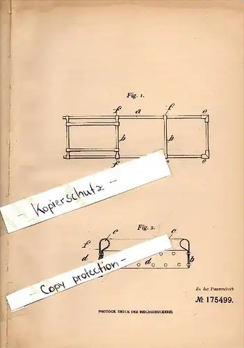 Original Patent - Leon Lazerges à Issy les Moulineaux , Seine , 1904 , Cadre pour l'automobile , Automobile !!!